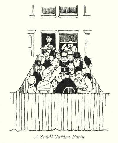 Malá zahradní slavnost (litho) od William Heath Robinson