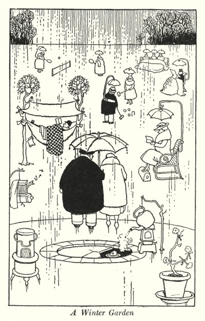Zimní zahrada (litho) od William Heath Robinson