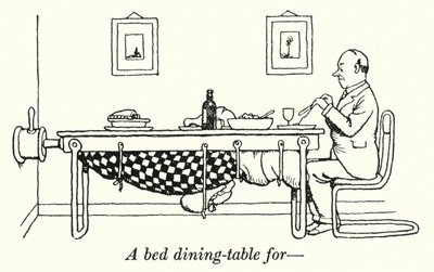 Postel jídelní stůl pro (litho) od William Heath Robinson