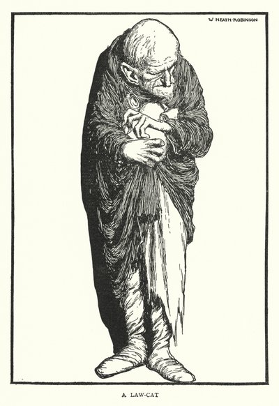 kočka zákona (litho) od William Heath Robinson