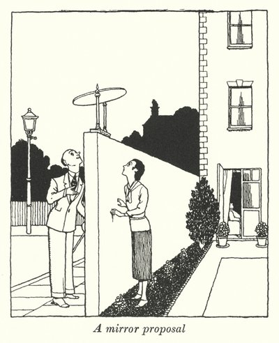 Návrh zrcadla (litho) od William Heath Robinson