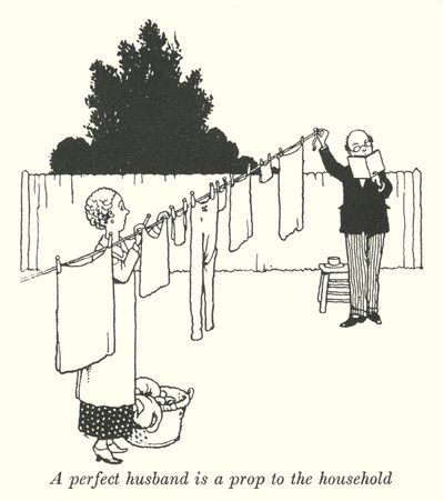 Dokonalý manžel je rekvizitou pro domácnost (litho) od William Heath Robinson