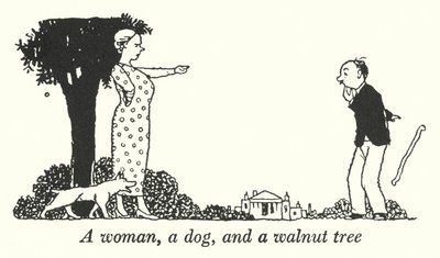 Žena, pes a ořech (litho) od William Heath Robinson