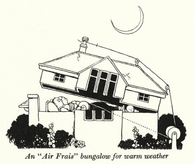 Bungalov "Air Frais" pro teplé počasí (litho) od William Heath Robinson