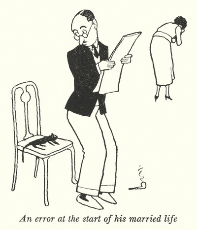 Chyba na začátku jeho manželského života (litho) od William Heath Robinson