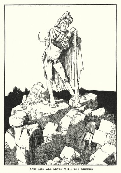 A položil celou úroveň se zemí (litho) od William Heath Robinson