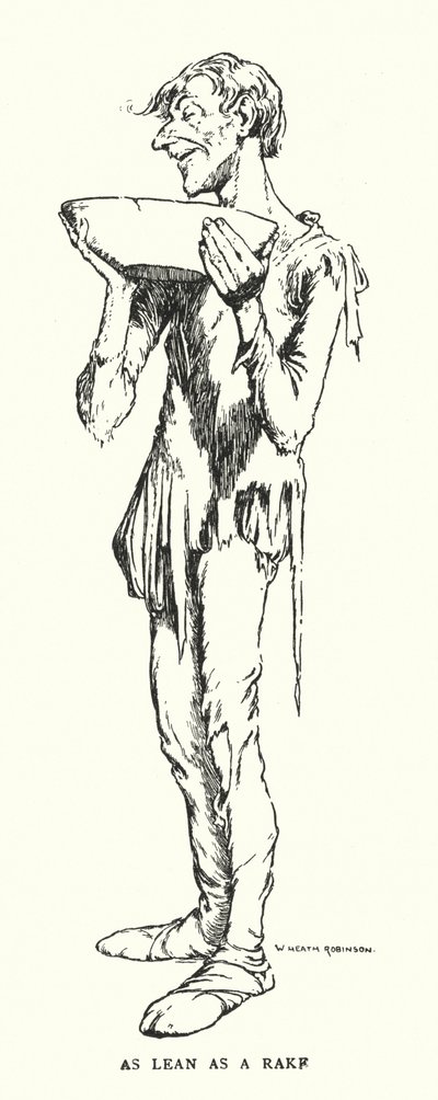 Štíhlý jako hrábě (litho) od William Heath Robinson