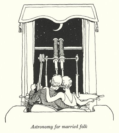 Astronomie pro ženaté lidi (litho) od William Heath Robinson