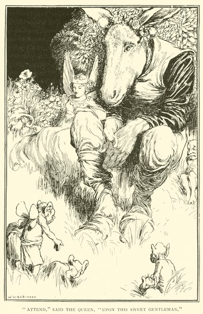 Pozorujte, řekla královna, tohoto milého pána. od William Heath Robinson