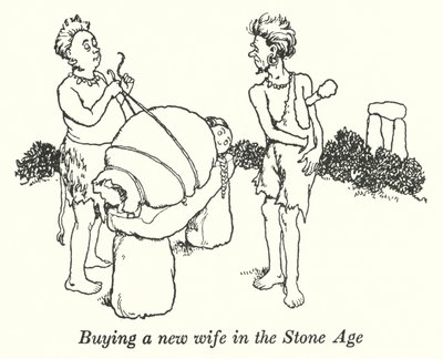Koupě nové manželky v době kamenné (litho) od William Heath Robinson