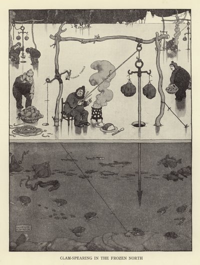 Škeble kopí na zmrzlém severu od William Heath Robinson