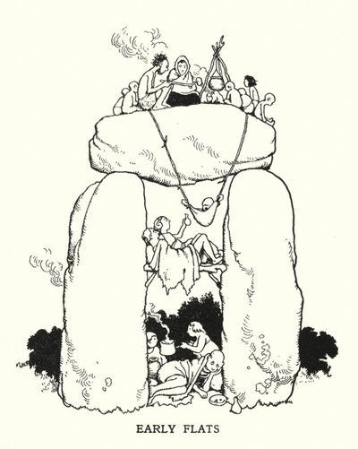 Rané byty (litho) od William Heath Robinson