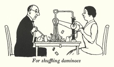 Pro míchání domino (litho) od William Heath Robinson