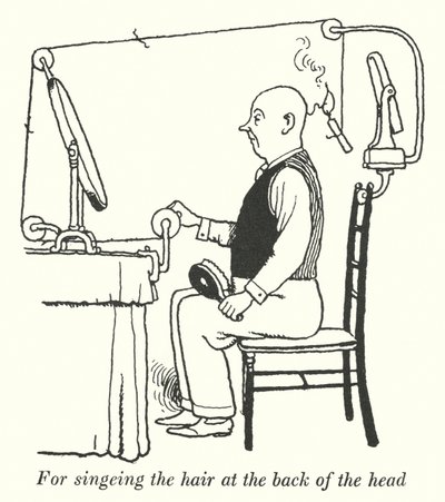 Pro opálení vlasů v zadní části hlavy (litho) od William Heath Robinson