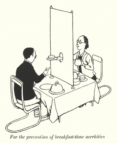 Pro prevenci úzkostí při snídani (litho) od William Heath Robinson