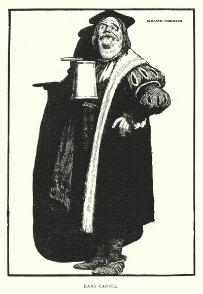 Hans Carvel (litho) od William Heath Robinson