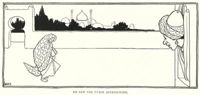 Viděl, jak se sestra blíží (rytina) od William Heath Robinson