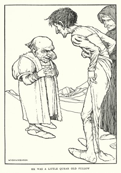 Byl to malý pochybný starý chlapík (litho) od William Heath Robinson