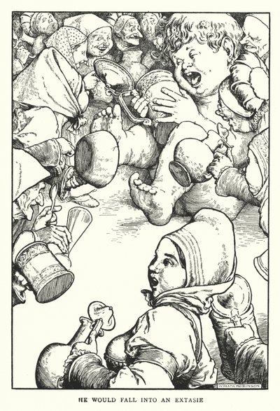 Upadl by do extáze (litho) od William Heath Robinson