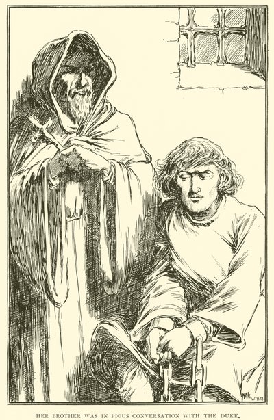 Její bratr vedl zbožný rozhovor s vévodou. od William Heath Robinson