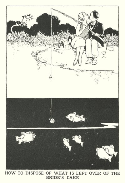 Jak naložit s tím, co zbylo z nevěstina dortu (litho) od William Heath Robinson