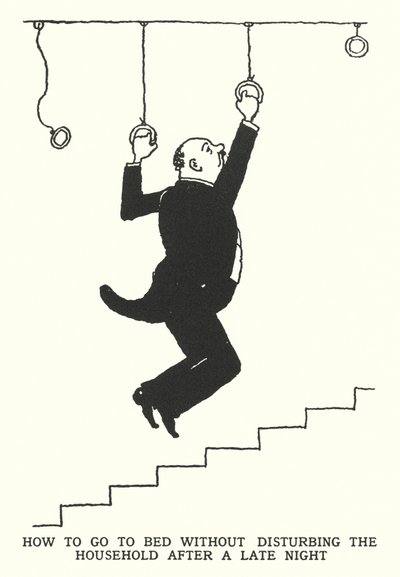 Jak jít spát, aniž byste rušili domácnost po pozdní noci (litho) od William Heath Robinson