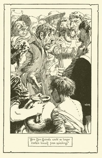 Ilustrace pro Dona Quijota (litho) od William Heath Robinson
