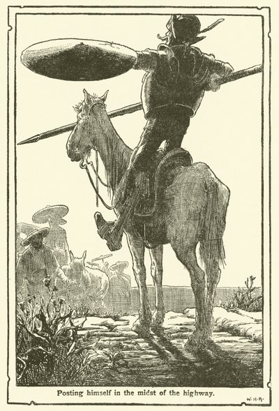 Ilustrace pro Dona Quijota (litho) od William Heath Robinson