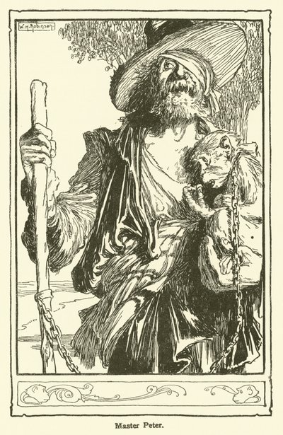 Ilustrace pro Dona Quijota (litho) od William Heath Robinson