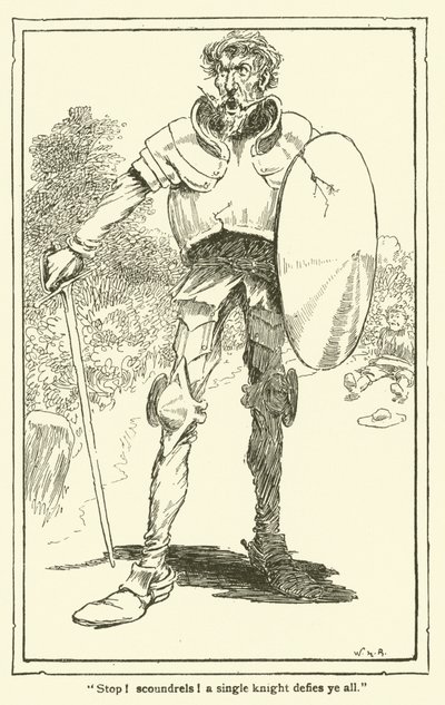 Ilustrace pro Dona Quijota (litho) od William Heath Robinson
