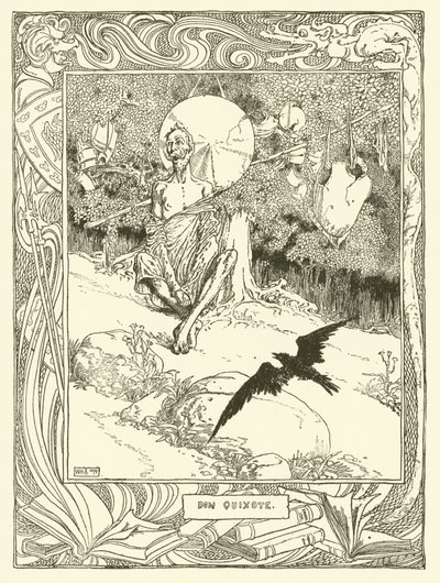 Ilustrace pro Dona Quijota (litho) od William Heath Robinson