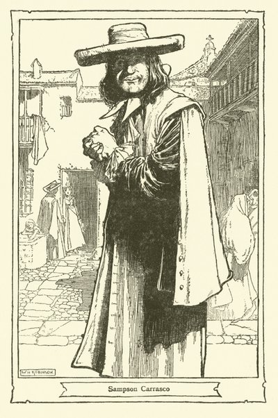 Ilustrace pro Dona Quijota (litho) od William Heath Robinson