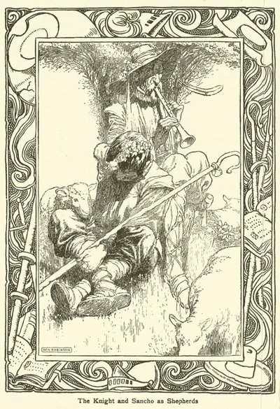 Ilustrace pro Dona Quijota (litho) od William Heath Robinson