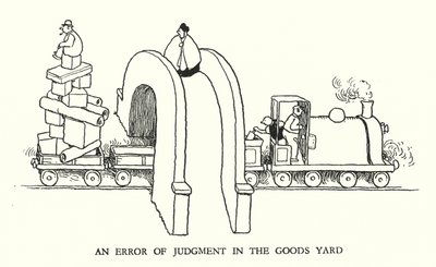 Ilustrace pro Railway Ribaldry od W Heatha Robinsona (litho) od William Heath Robinson