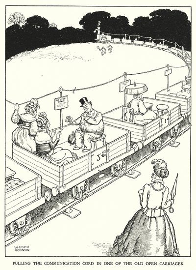 Ilustrace pro Railway Ribaldry od W Heatha Robinsona (litho) od William Heath Robinson