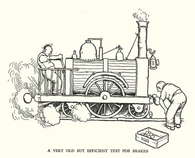 Ilustrace pro Railway Ribaldry od W Heatha Robinsona (litho) od William Heath Robinson