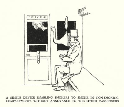 Ilustrace pro Railway Ribaldry od W Heatha Robinsona (litho) od William Heath Robinson