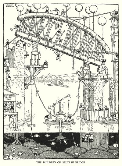 Ilustrace pro Railway Ribaldry od W Heatha Robinsona (litho) od William Heath Robinson