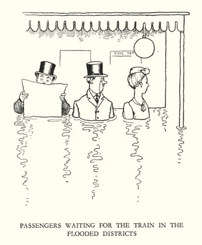 Ilustrace pro Railway Ribaldry od W Heatha Robinsona (litho) od William Heath Robinson