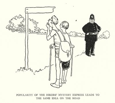 Ilustrace pro Railway Ribaldry od W Heatha Robinsona (litho) od William Heath Robinson