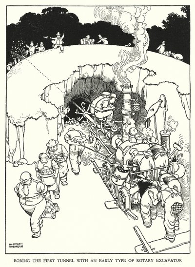 Ilustrace pro Railway Ribaldry od W Heatha Robinsona (litho) od William Heath Robinson
