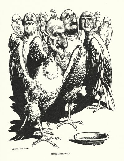 Knighthawks (litho) od William Heath Robinson