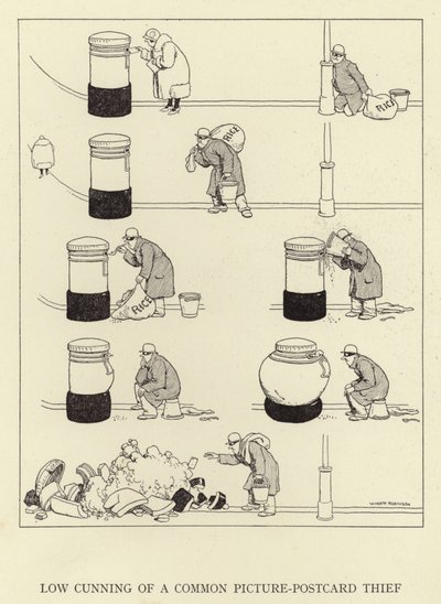Nízká mazanost obyčejného zloděje pohlednic od William Heath Robinson