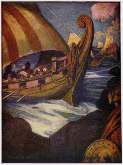 Mnozí byli hrdinové, kteří odpluli z Řecka (barva litho) od William Heath Robinson