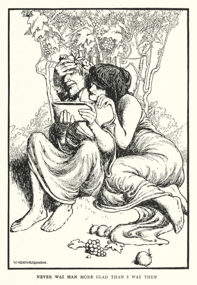 Nikdy nebyl člověk šťastnější než já tehdy (litho) od William Heath Robinson