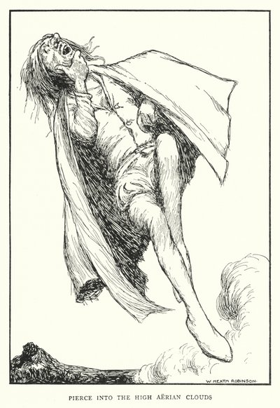 Propíchni se do vysokých vzdušných mraků (litho) od William Heath Robinson