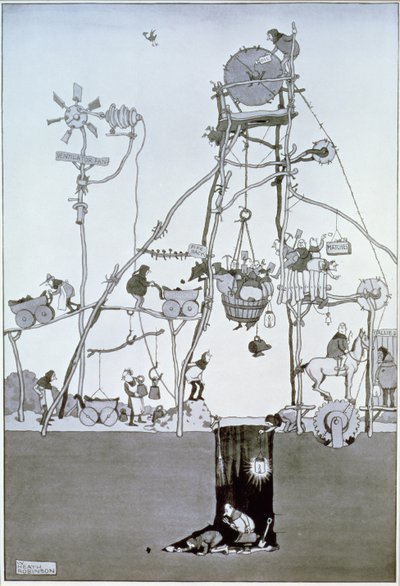 Hlava jámy, asi 1930 od William Heath Robinson