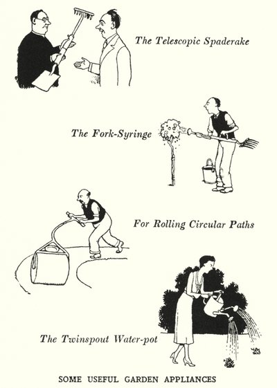 Některé užitečné zahradní spotřebiče (litho) od William Heath Robinson