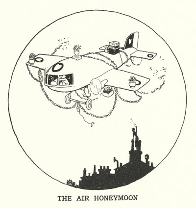 Vzdušné líbánky (litho) od William Heath Robinson