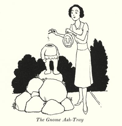 Gnomský popelník (litho) od William Heath Robinson